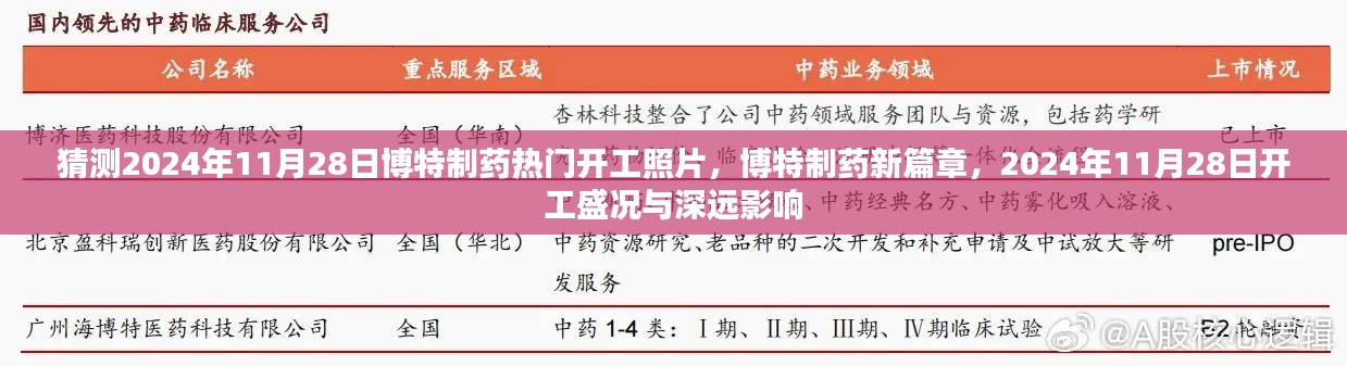 博特制药新篇章开启，2024年11月28日开工盛况与未来深远影响实拍照片猜想