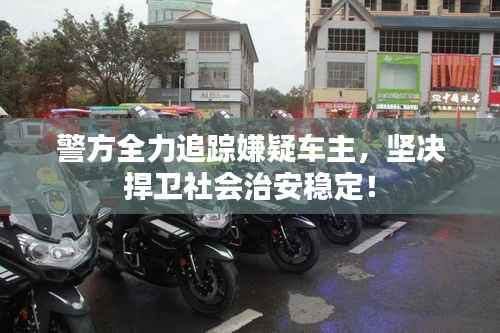 警方全力追踪嫌疑车主,坚决捍卫社会治安稳定!